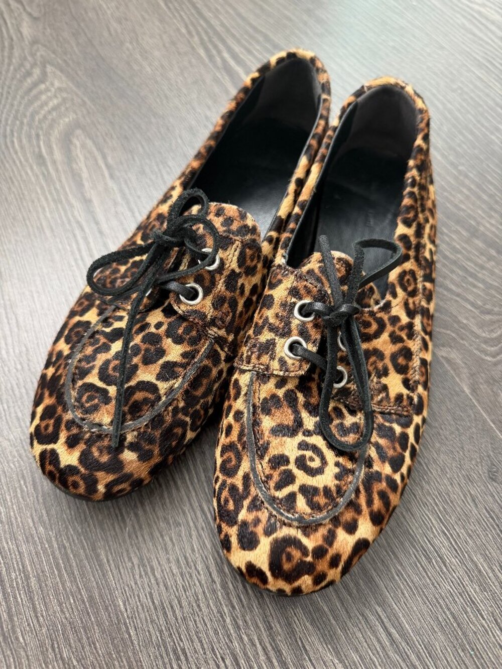 Massimo Dutti Women's Leopard Loafers 38
